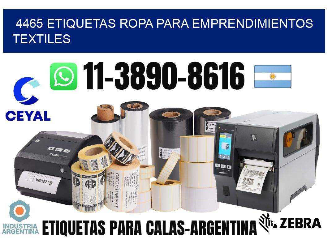 4465 Etiquetas ropa para emprendimientos textiles