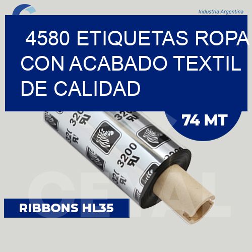 4580 Etiquetas ropa con acabado textil de calidad