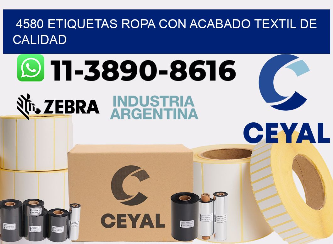 4580 Etiquetas ropa con acabado textil de calidad