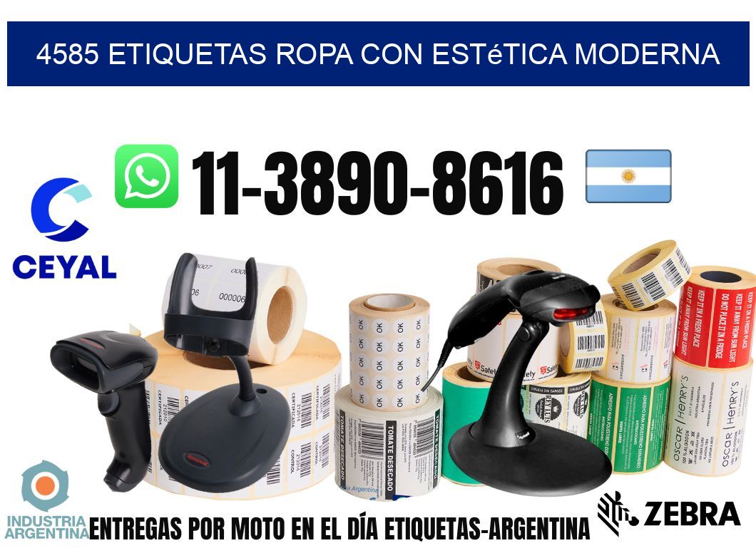 4585 Etiquetas ropa con estética moderna