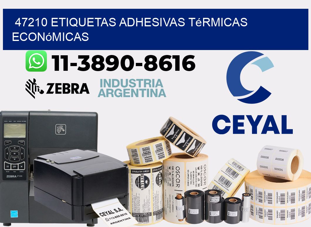 47210 etiquetas adhesivas térmicas económicas