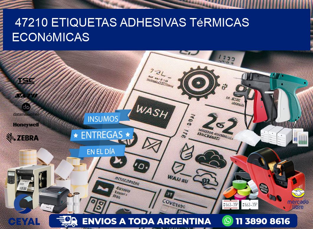 47210 etiquetas adhesivas térmicas económicas
