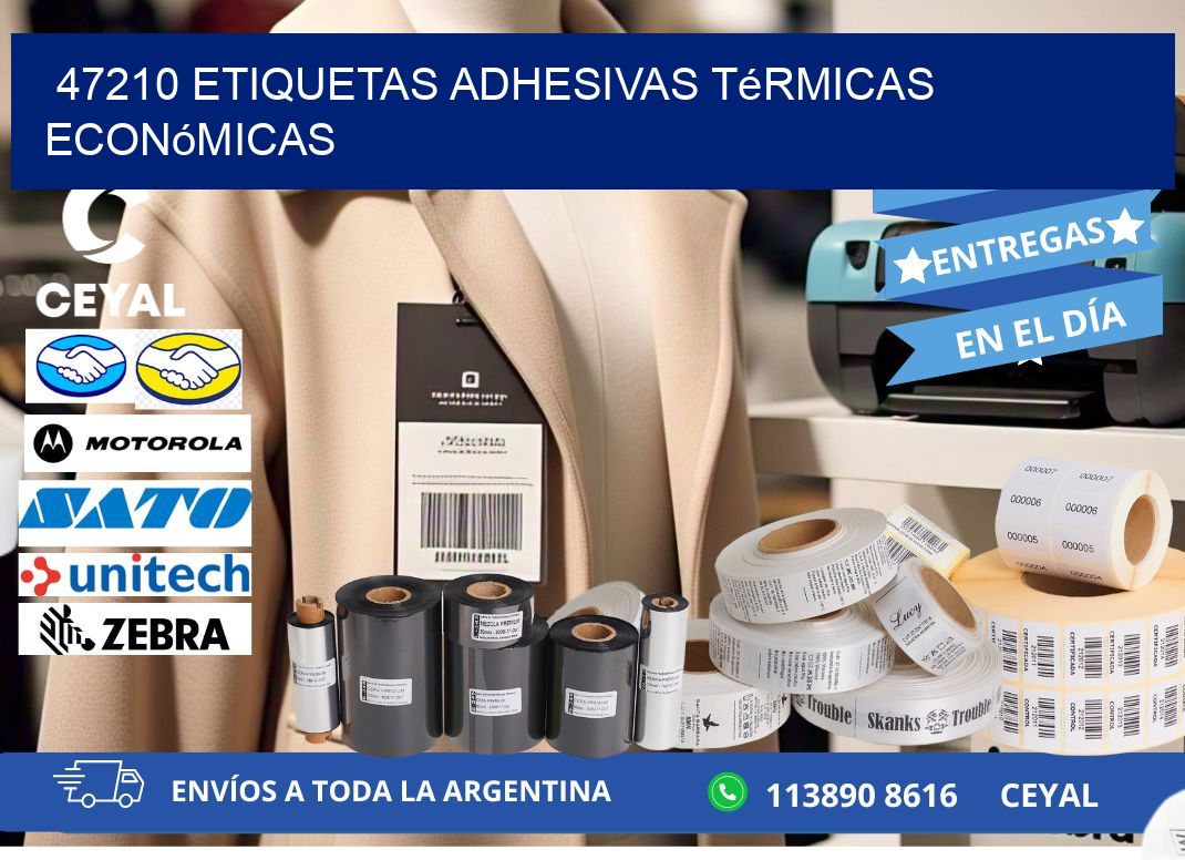 47210 etiquetas adhesivas térmicas económicas