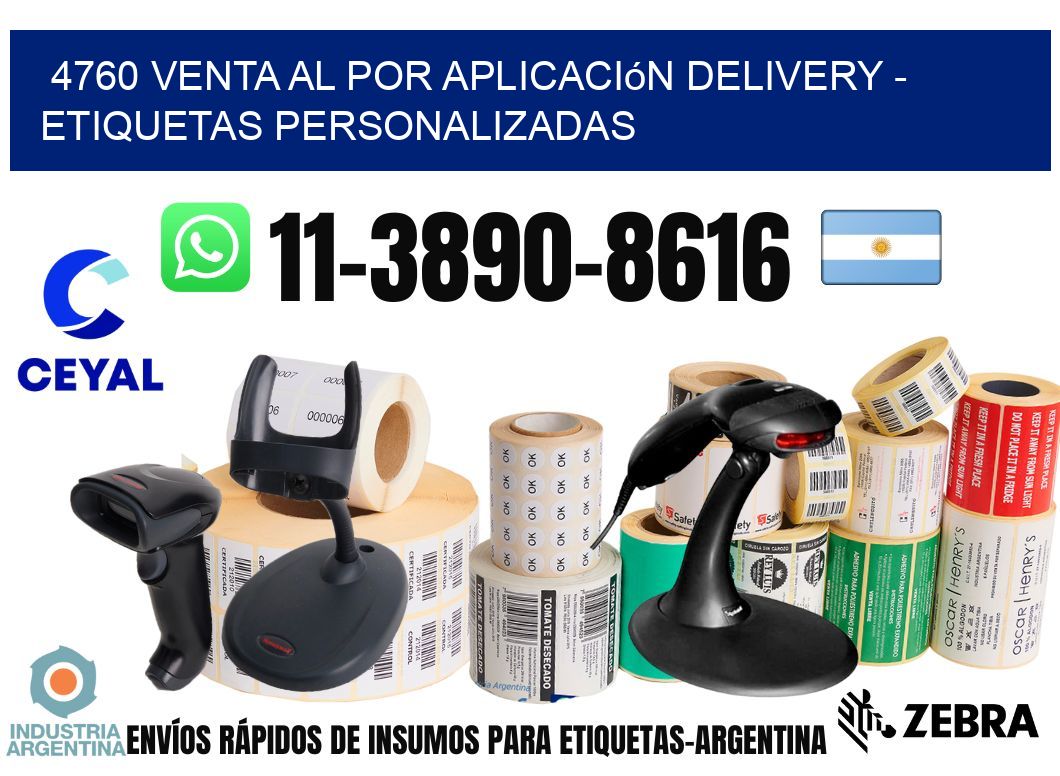 4760 Venta al Por Aplicación delivery - Etiquetas Personalizadas