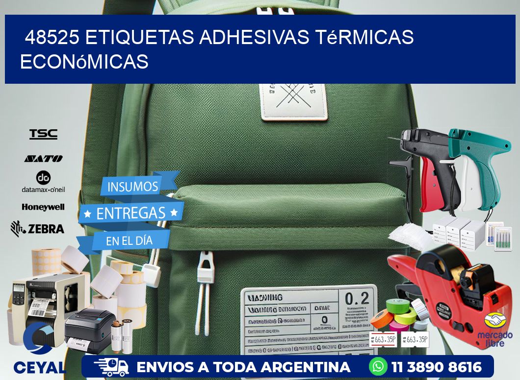 48525 etiquetas adhesivas térmicas económicas