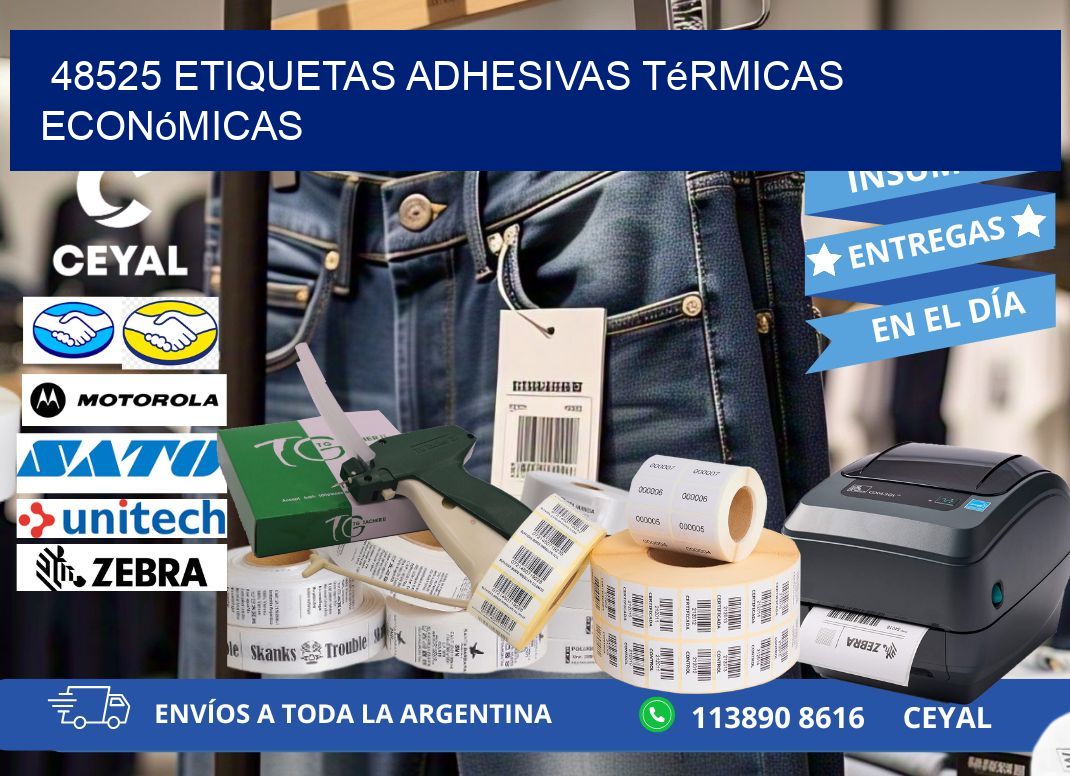 48525 etiquetas adhesivas térmicas económicas