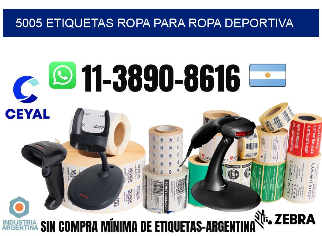 5005 Etiquetas ropa para ropa deportiva
