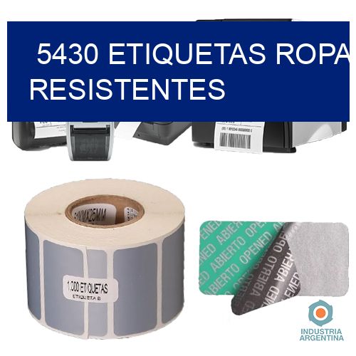 5430 Etiquetas ropa resistentes