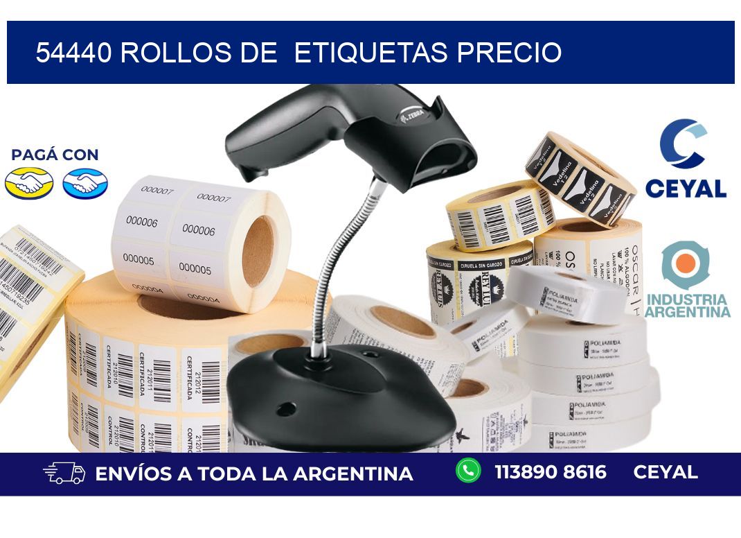 54440 rollos de  etiquetas precio