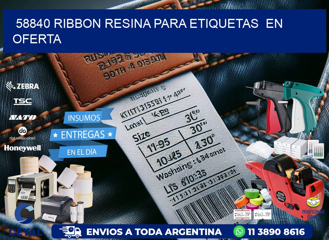 58840 ribbon resina para etiquetas  en oferta