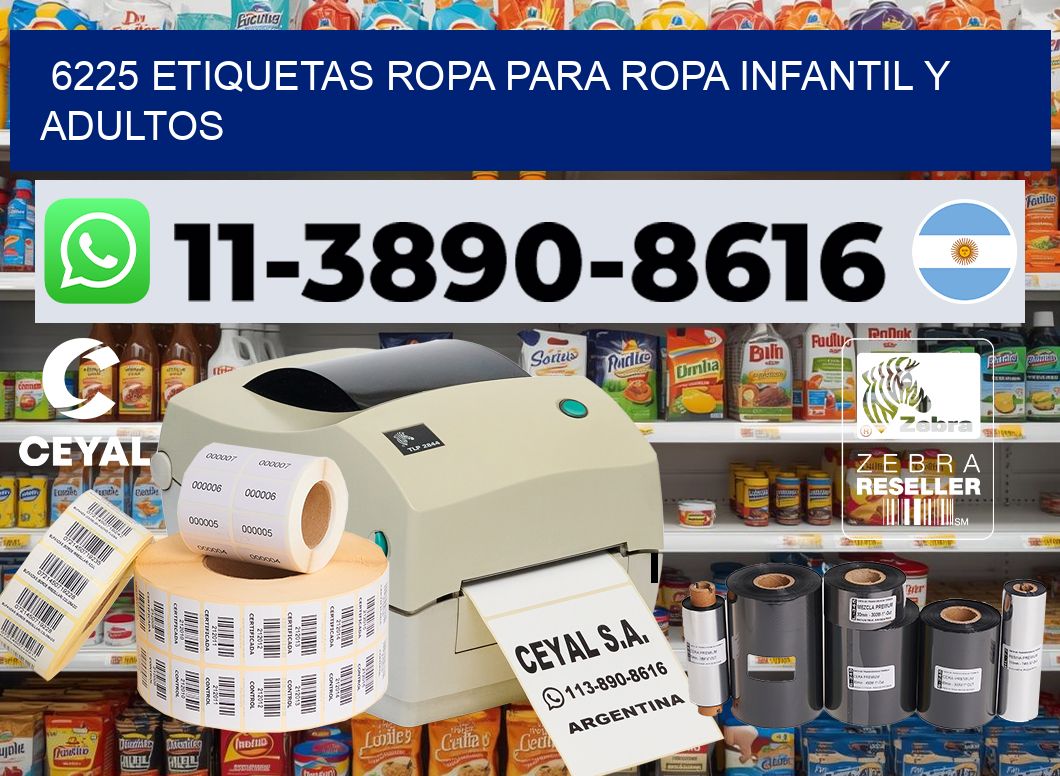 6225 Etiquetas ropa para ropa infantil y adultos