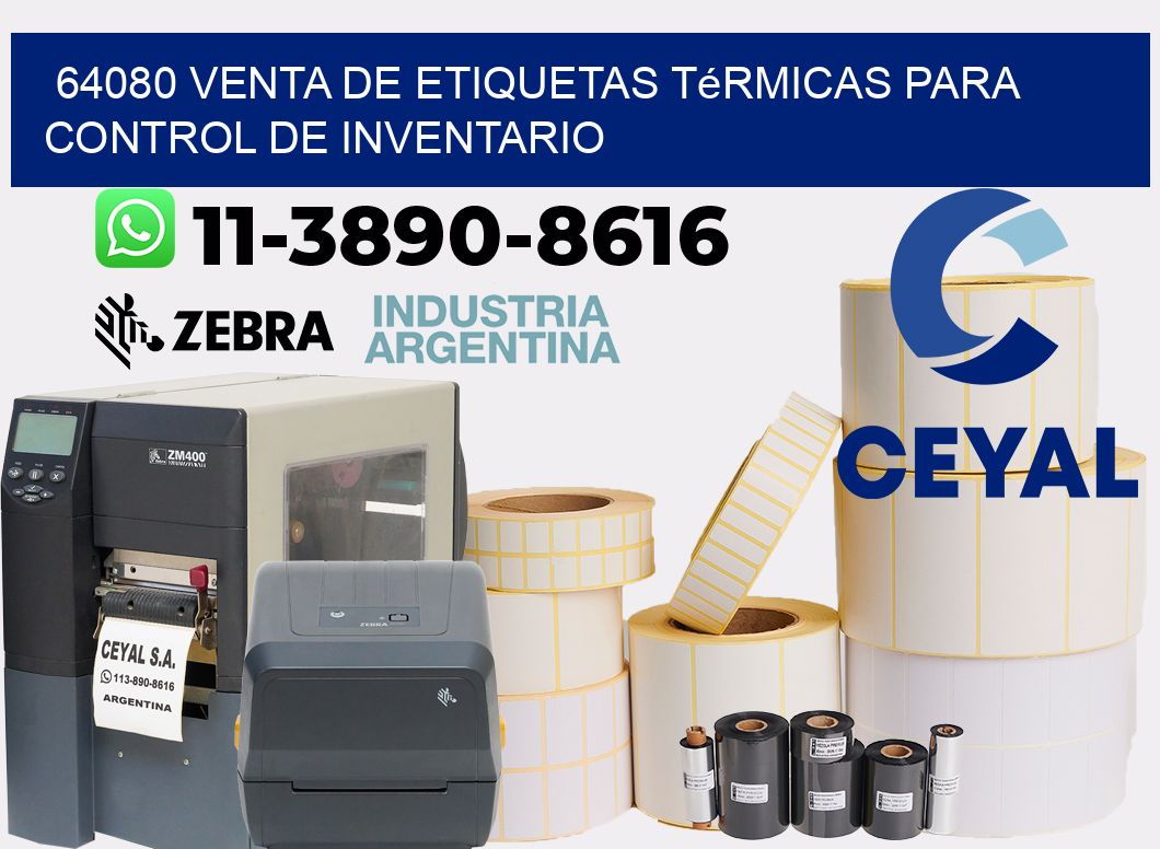 64080 venta de etiquetas térmicas para control de inventario