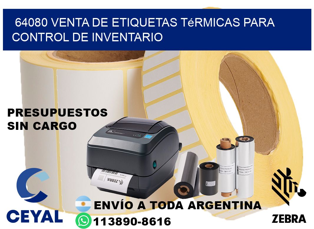 64080 venta de etiquetas térmicas para control de inventario