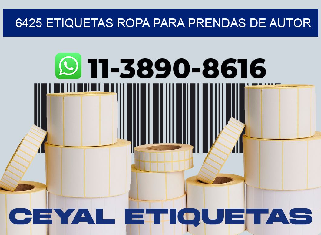 6425 Etiquetas ropa para prendas de autor