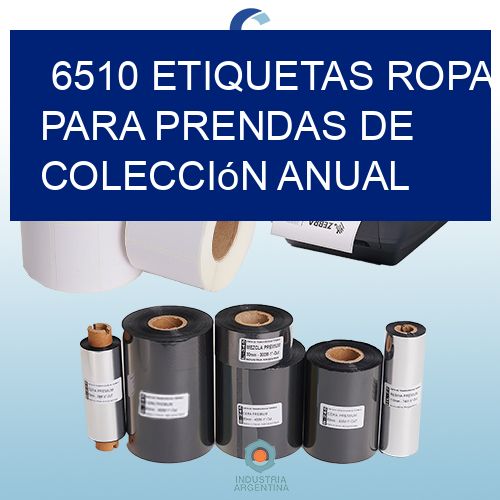 6510 Etiquetas ropa para prendas de colección anual