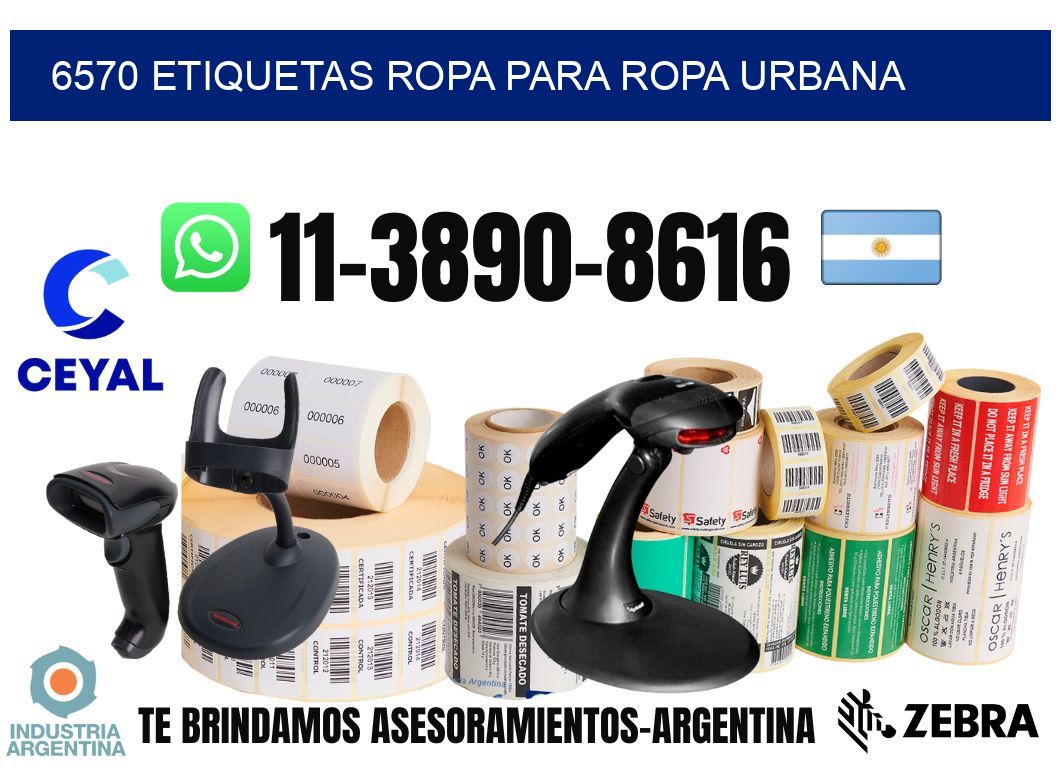 6570 Etiquetas ropa para ropa urbana