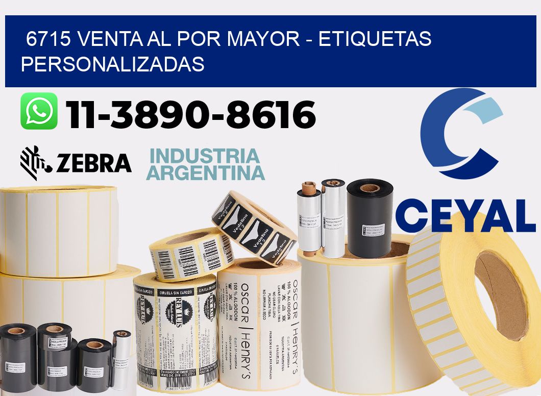 6715 Venta al Por Mayor - Etiquetas Personalizadas