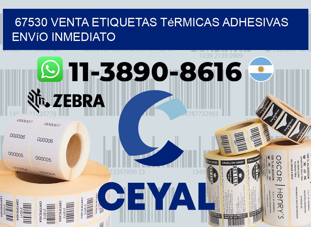 67530 venta etiquetas térmicas adhesivas envío inmediato