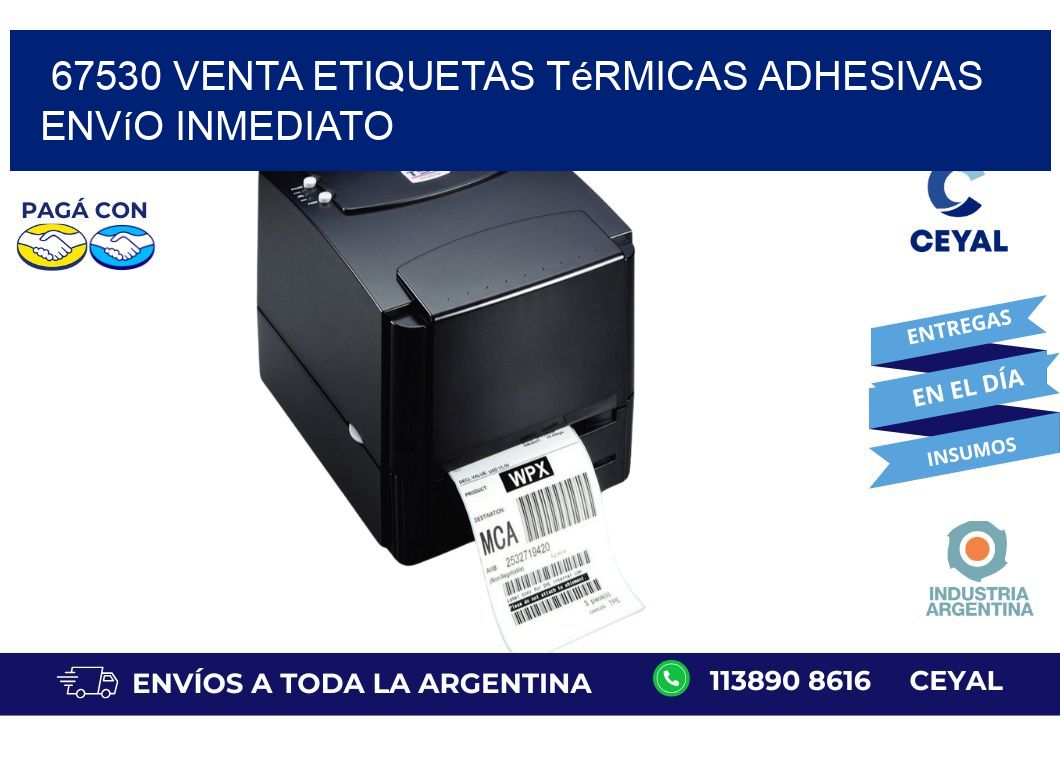 67530 venta etiquetas térmicas adhesivas envío inmediato