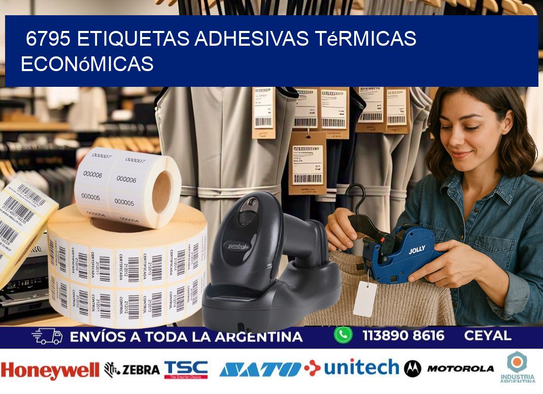 6795 etiquetas adhesivas térmicas económicas