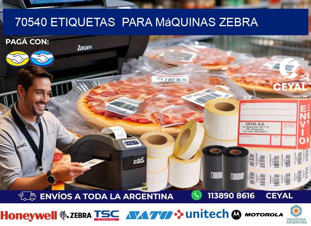 70540 etiquetas  para máquinas Zebra