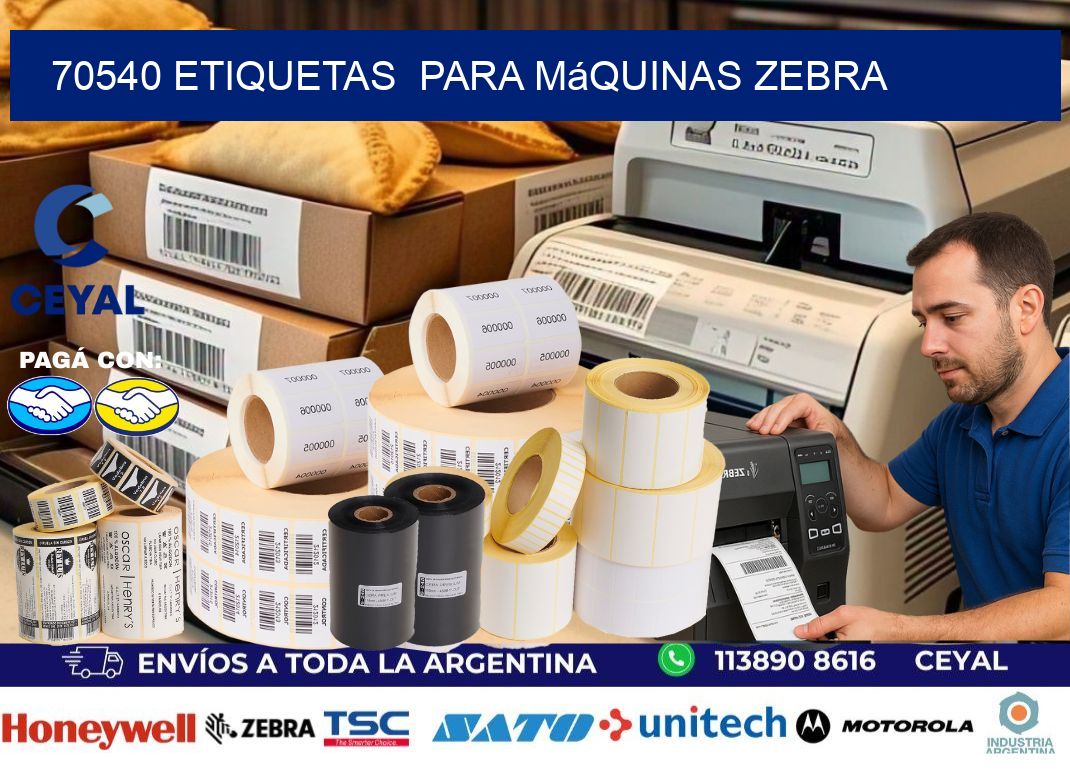 70540 etiquetas  para máquinas Zebra
