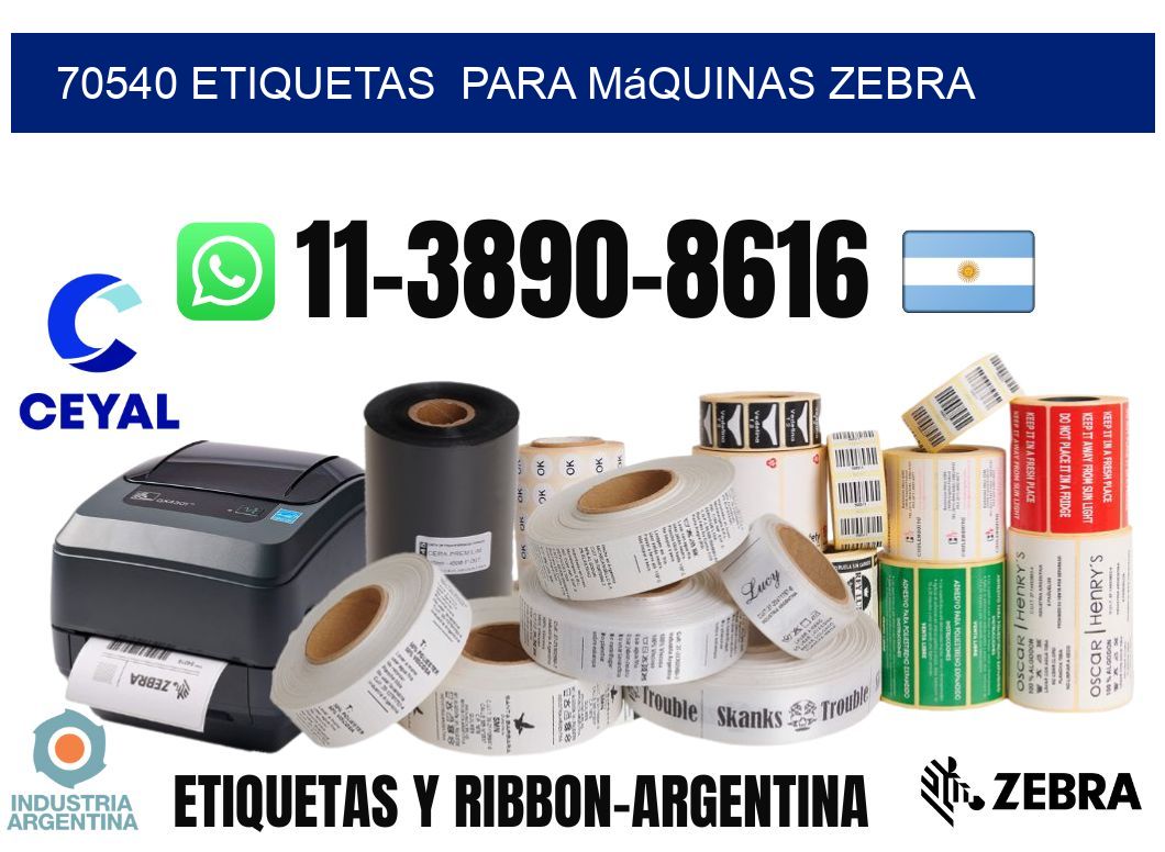 70540 etiquetas  para máquinas Zebra