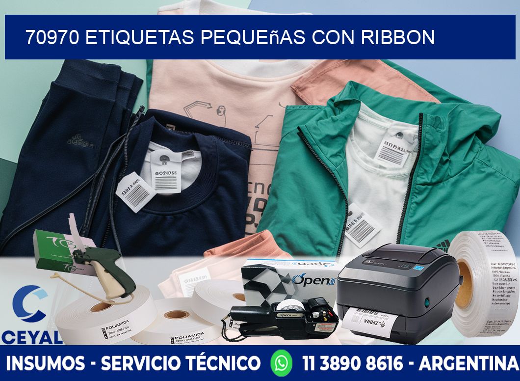 70970 etiquetas pequeñas con ribbon