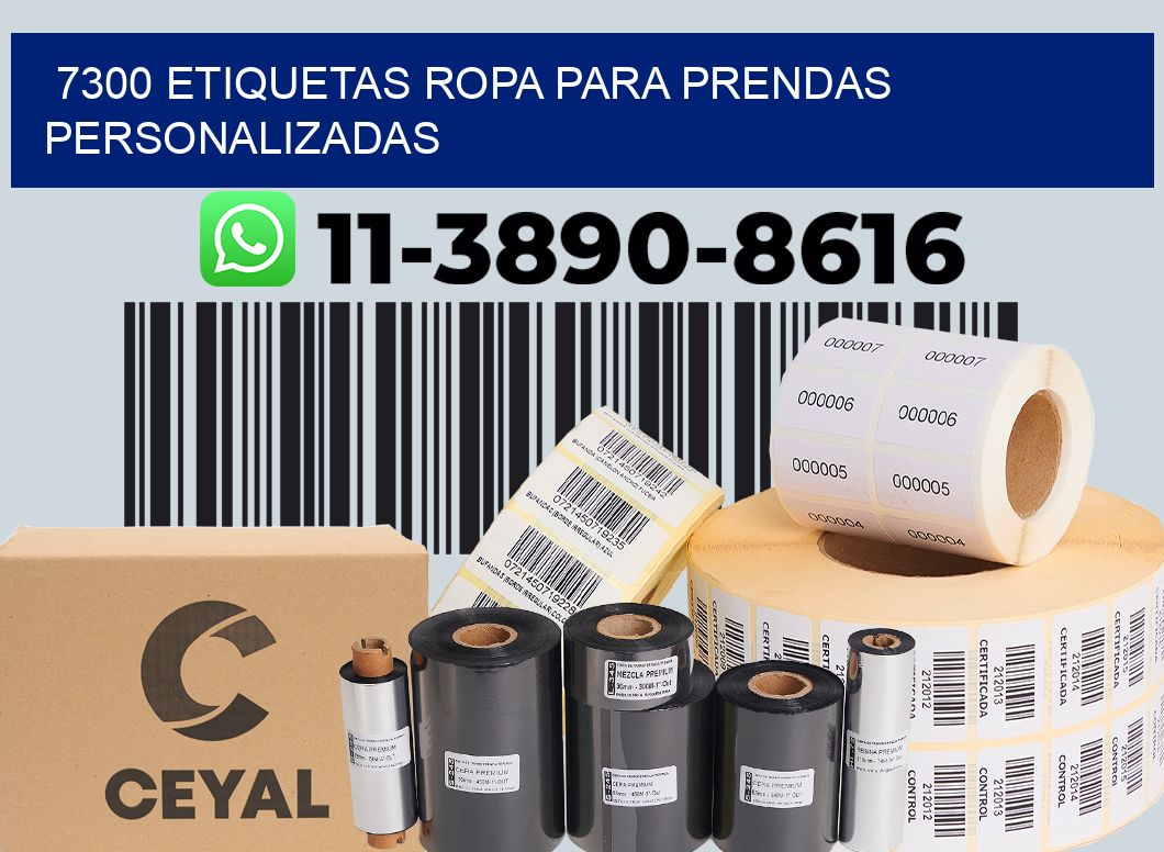 7300 Etiquetas ropa para prendas personalizadas