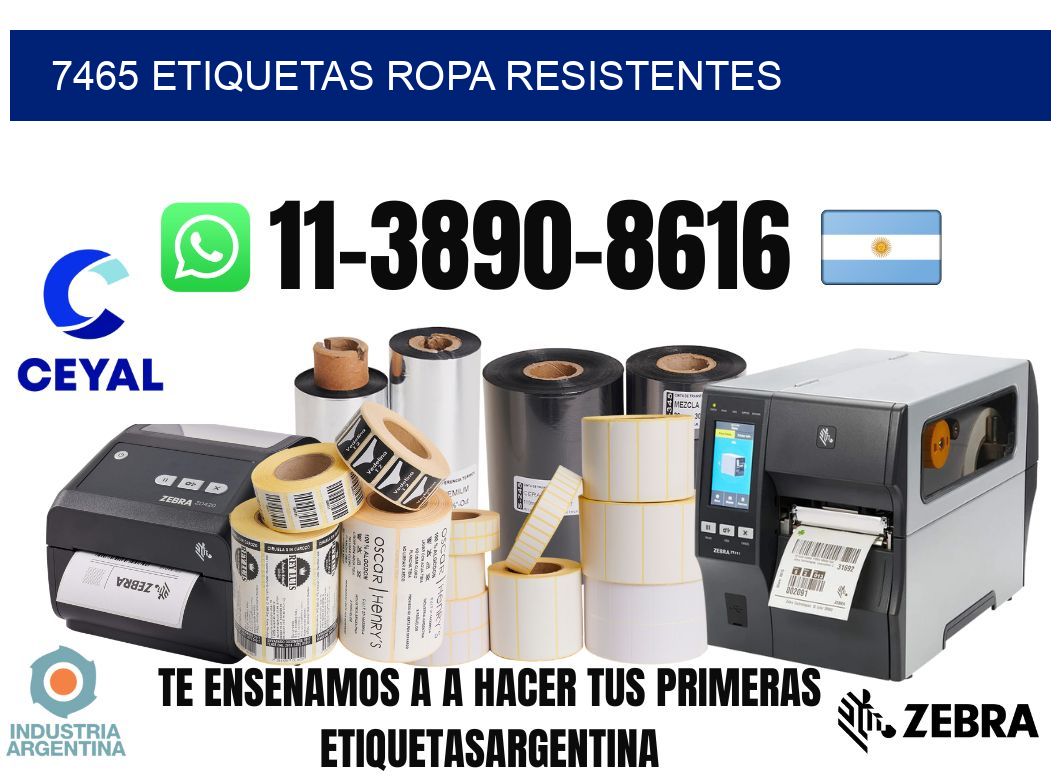 7465 Etiquetas ropa resistentes