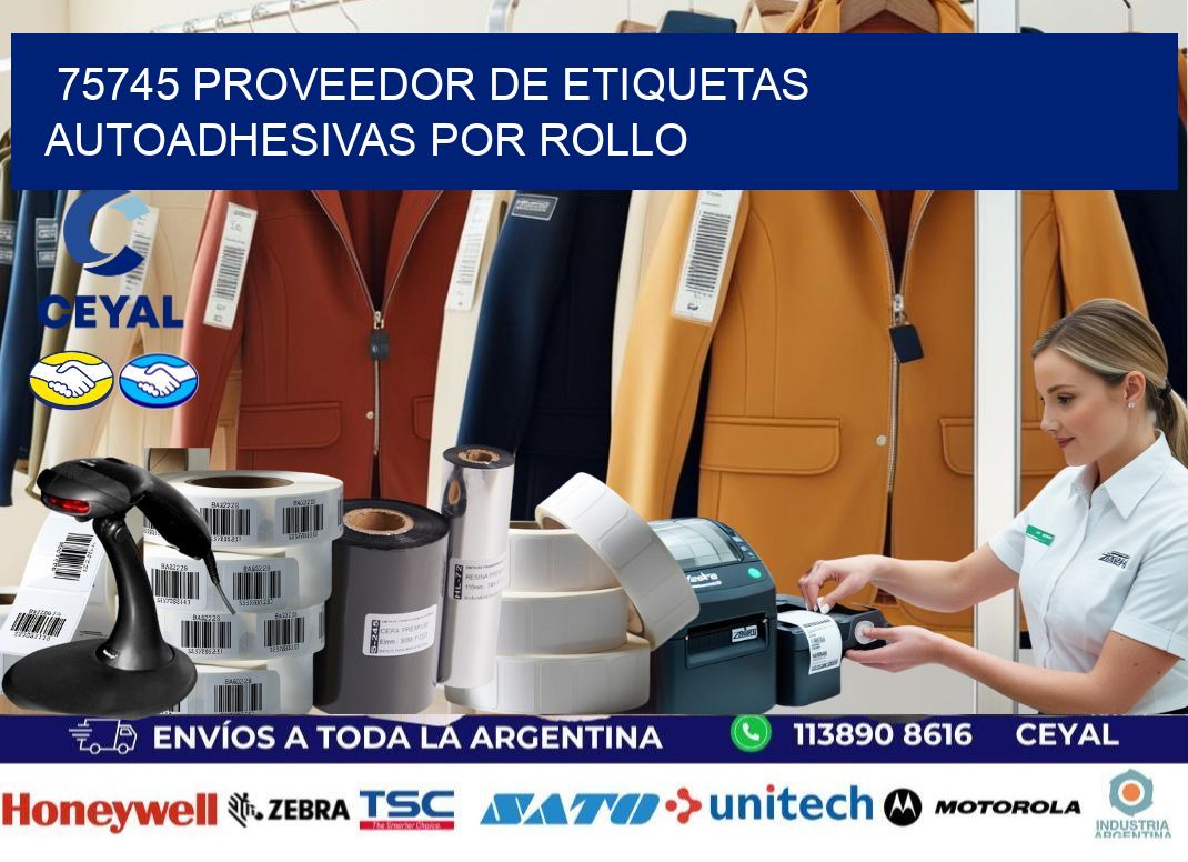 75745 proveedor de etiquetas autoadhesivas por rollo