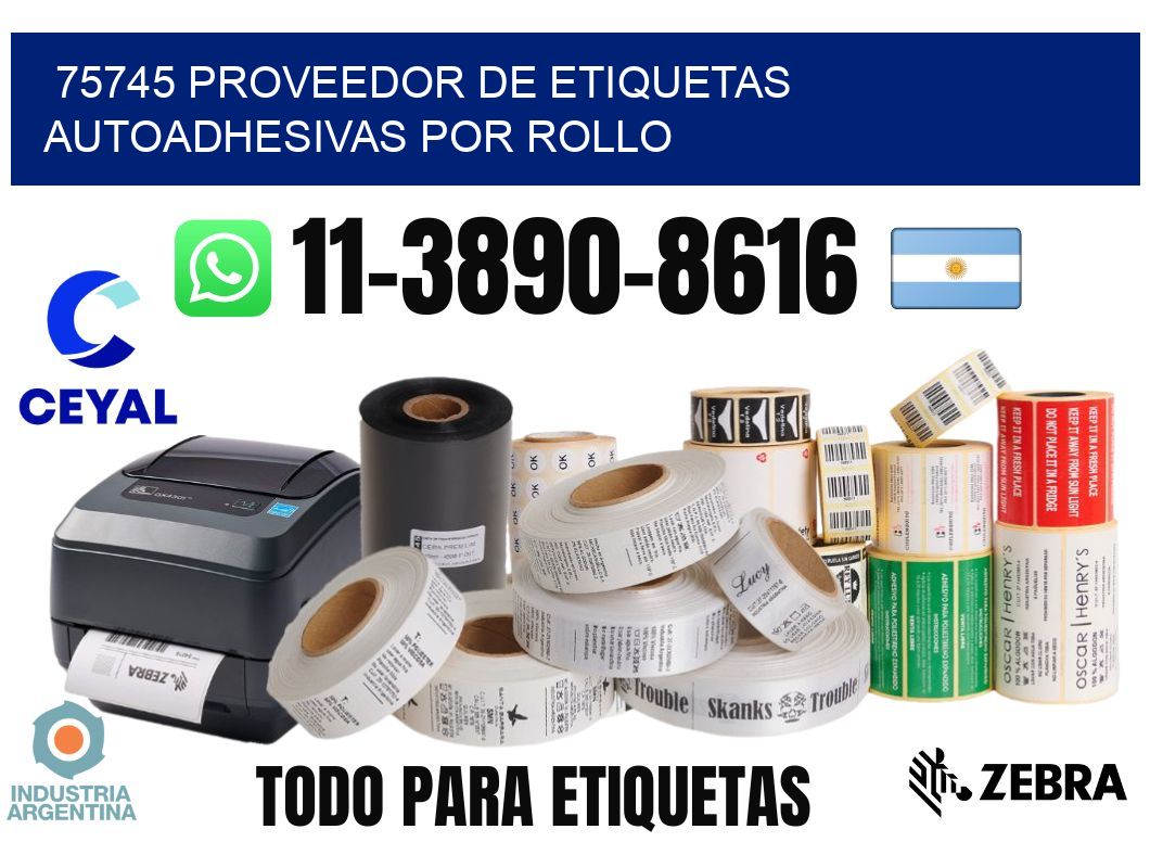75745 proveedor de etiquetas autoadhesivas por rollo