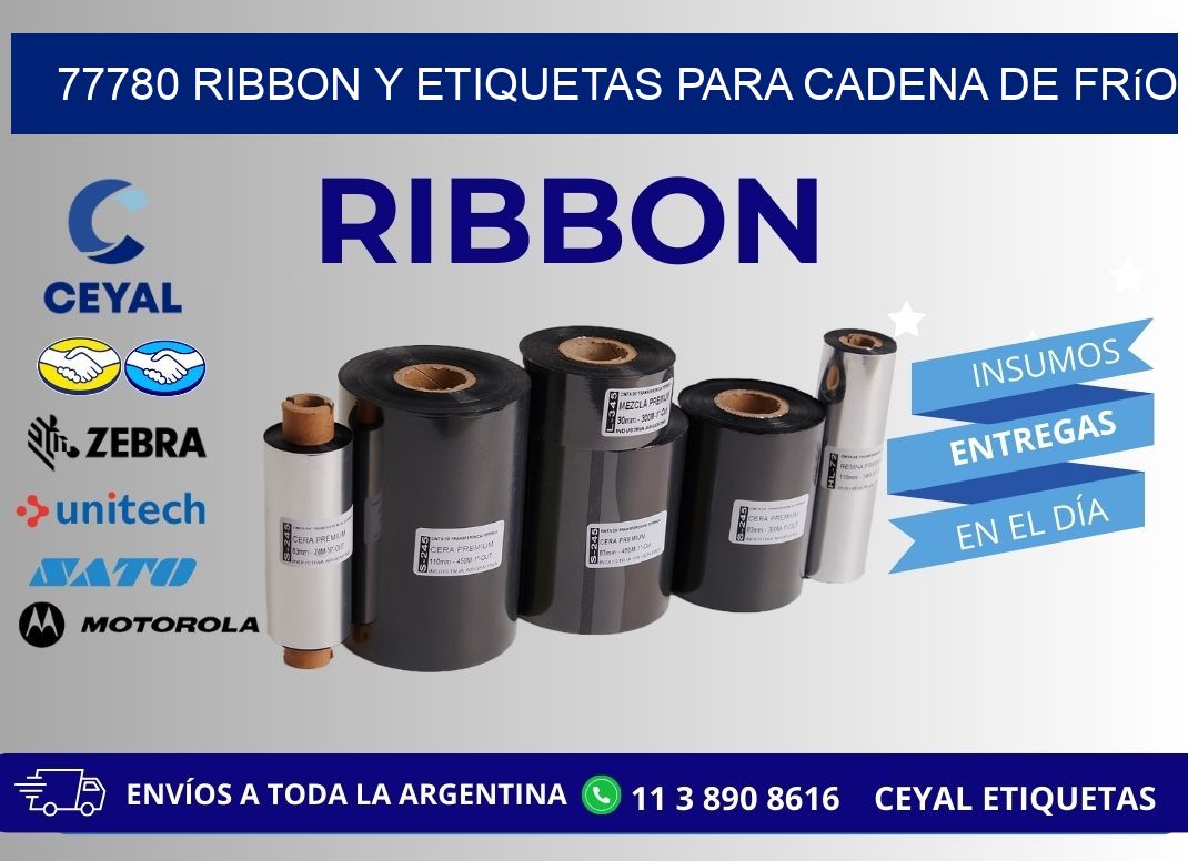 77780 ribbon y etiquetas para cadena de frío