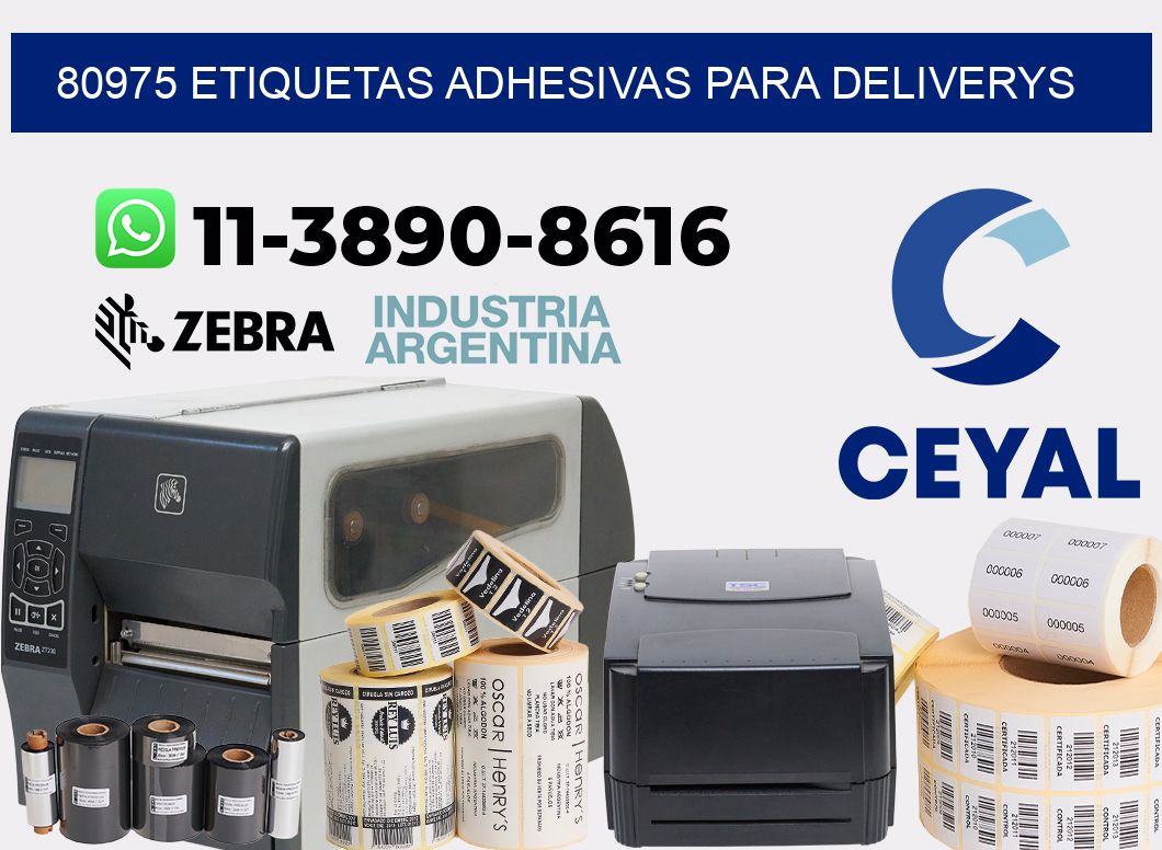 80975 etiquetas adhesivas para deliverys