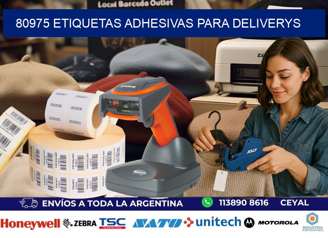 80975 etiquetas adhesivas para deliverys