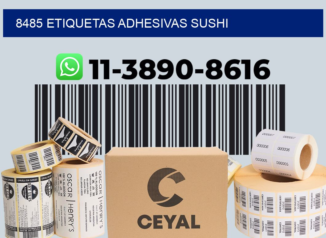 8485 etiquetas adhesivas sushi