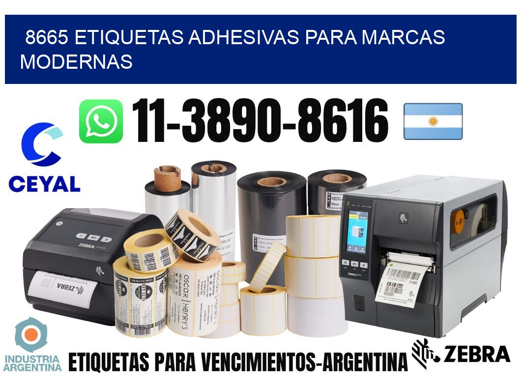 8665 Etiquetas adhesivas para marcas modernas
