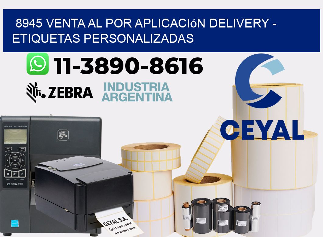 8945 Venta al Por Aplicación delivery - Etiquetas Personalizadas