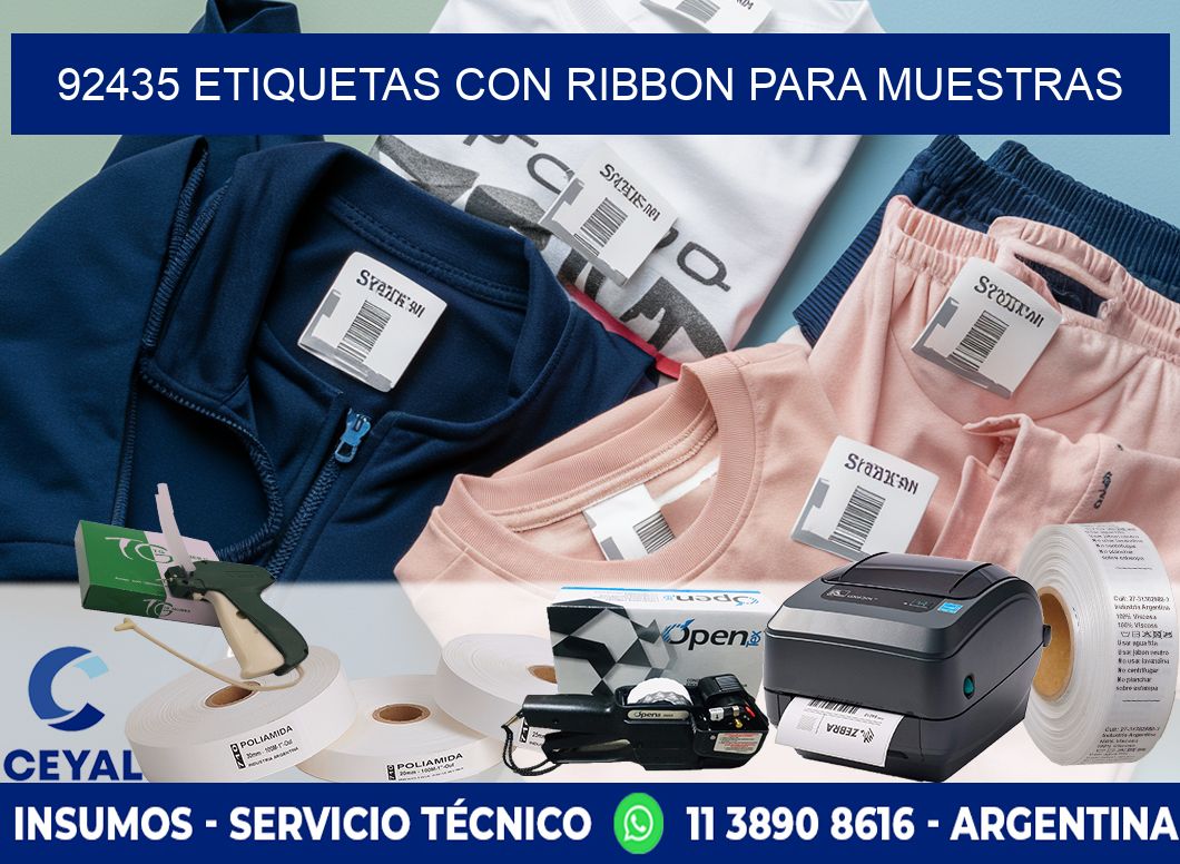 92435 etiquetas con ribbon para muestras