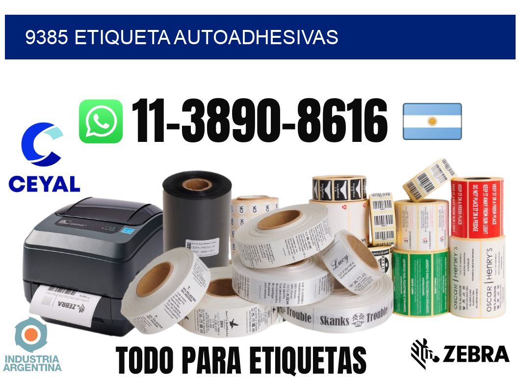 9385 etiqueta autoadhesivas