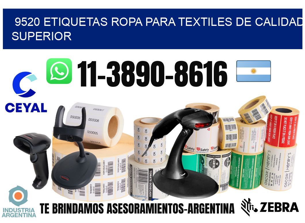 9520 Etiquetas ropa para textiles de calidad superior