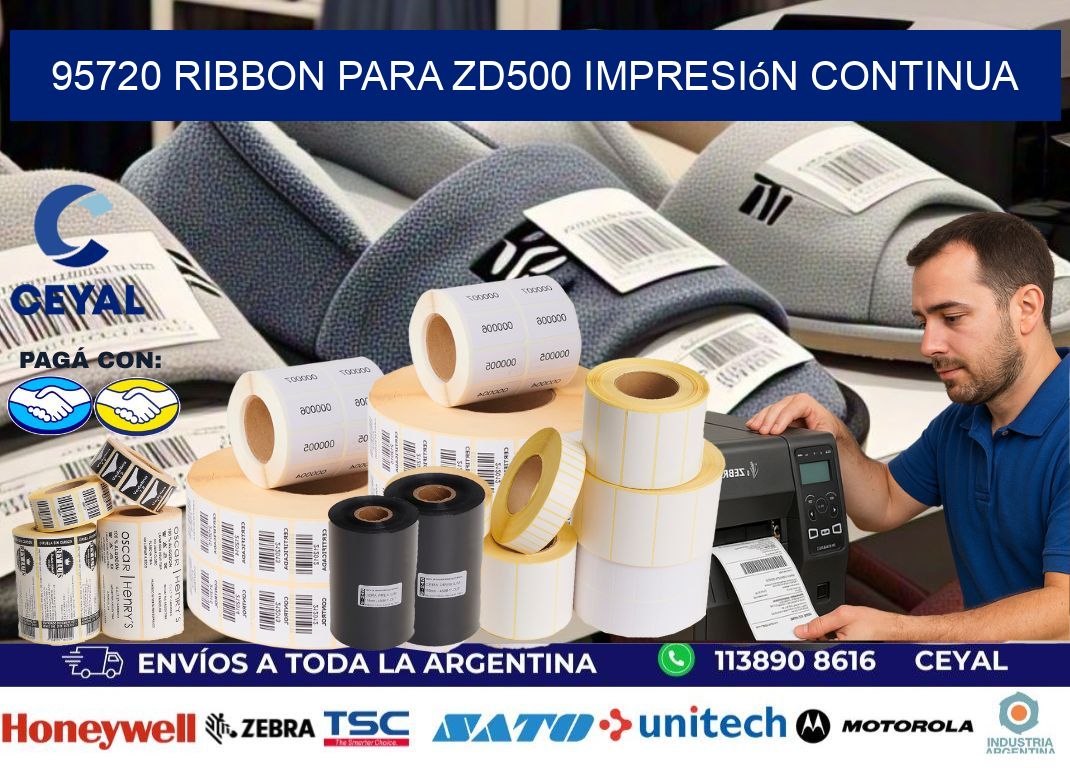 95720 ribbon para zd500 impresión continua