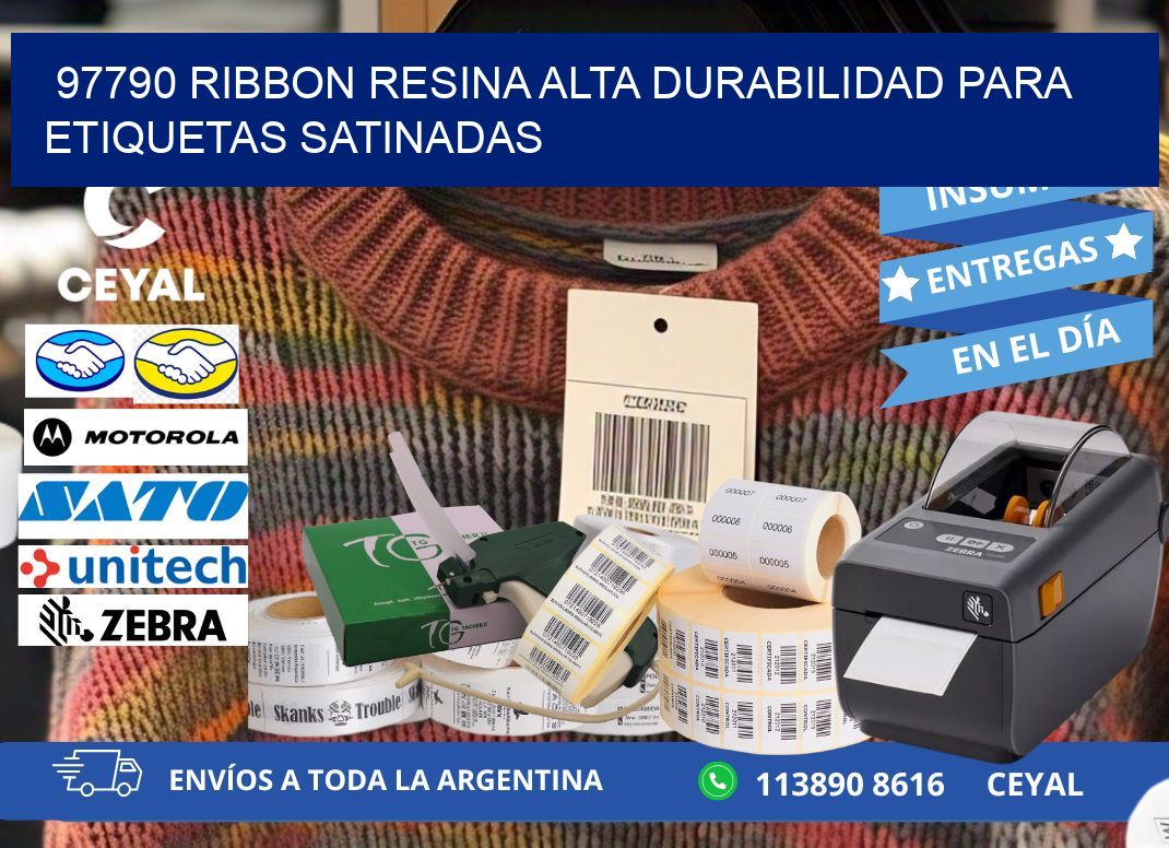97790 ribbon resina alta durabilidad para etiquetas satinadas