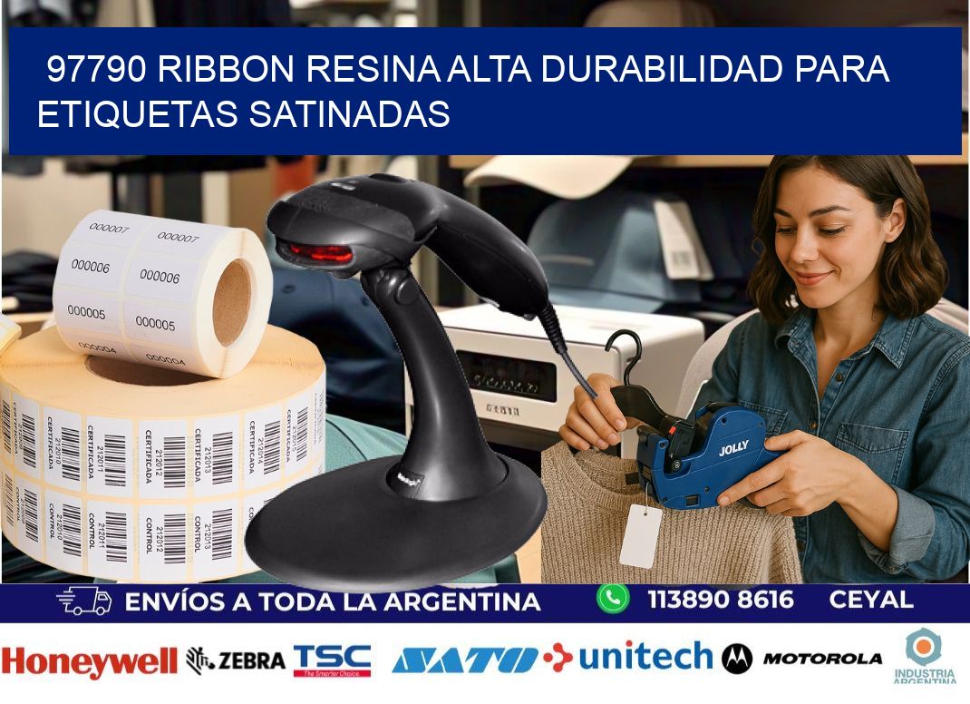 97790 ribbon resina alta durabilidad para etiquetas satinadas