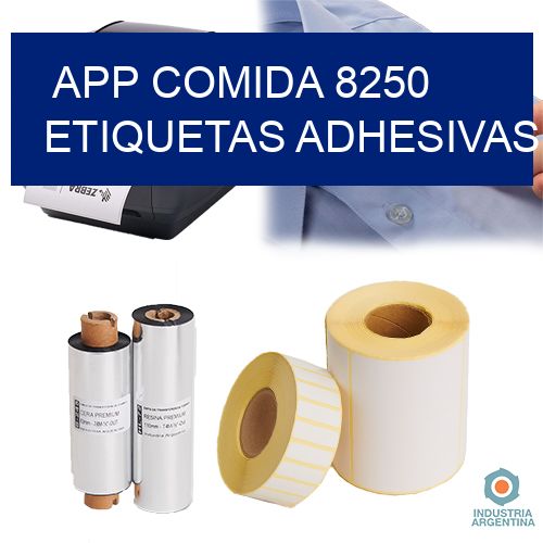 App comida 8250 etiquetas adhesivas