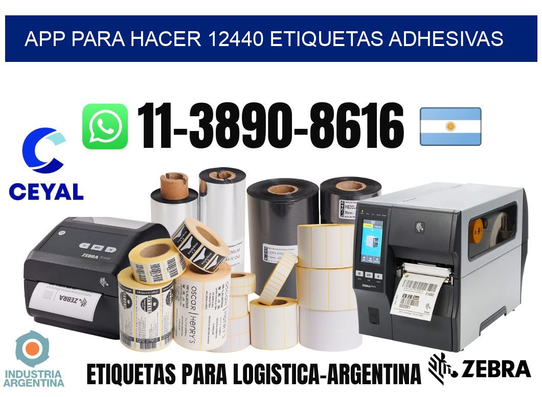 App para hacer 12440 etiquetas adhesivas