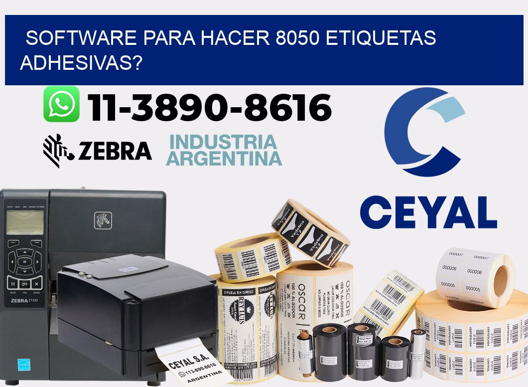 Software para hacer 8050 etiquetas adhesivas?