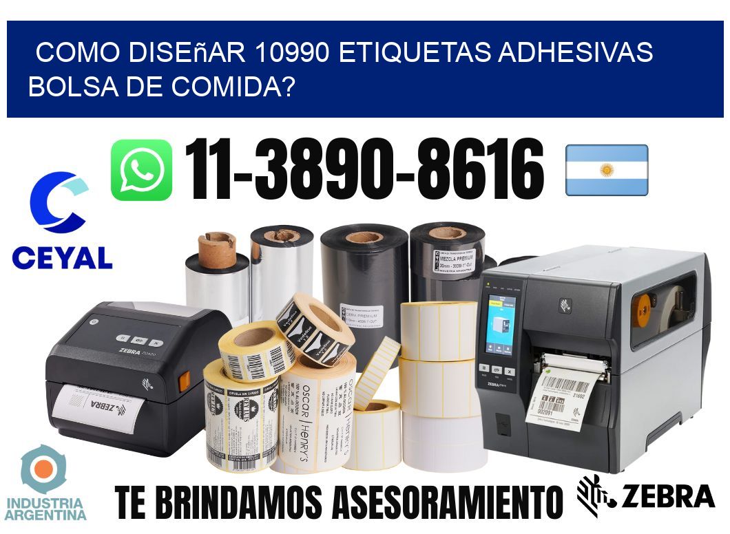 como diseñar 10990 etiquetas adhesivas bolsa de comida?