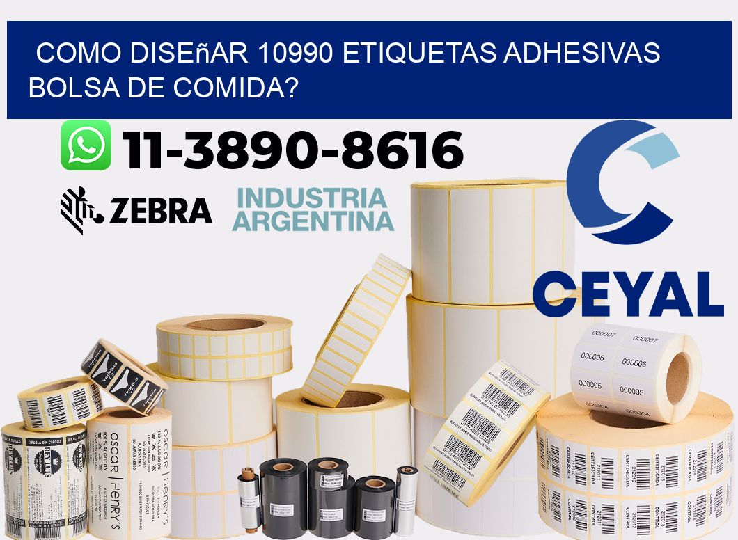 como diseñar 10990 etiquetas adhesivas bolsa de comida?