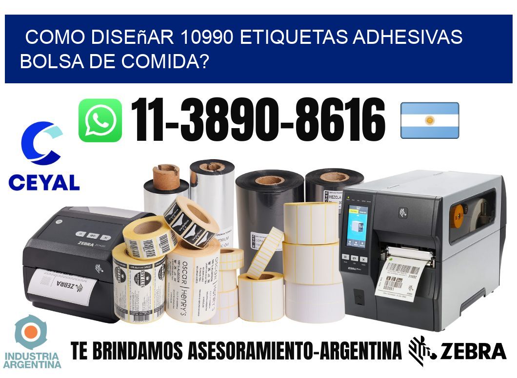 como diseñar 10990 etiquetas adhesivas bolsa de comida?